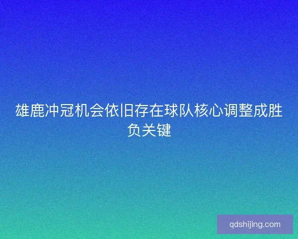 雄鹿冲冠机会依旧存在球队核心调整成胜负关键
